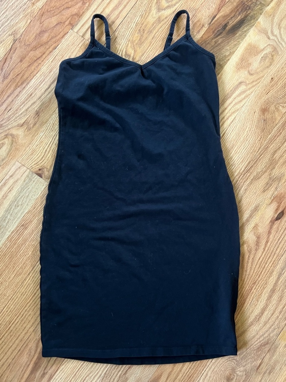 Black Spaghetti Strap Bodycon Dress